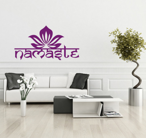Namaste Lotus Wandtattoo
