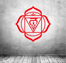 Muladhara Chakra Symbol Wurzelchakra Wandaufkleber