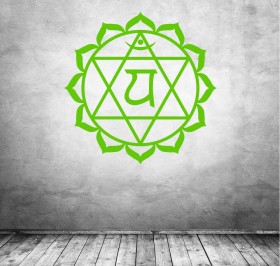 Anahata Chakra Herzchakra als Wandtattoo fuer Liebe und Freude 