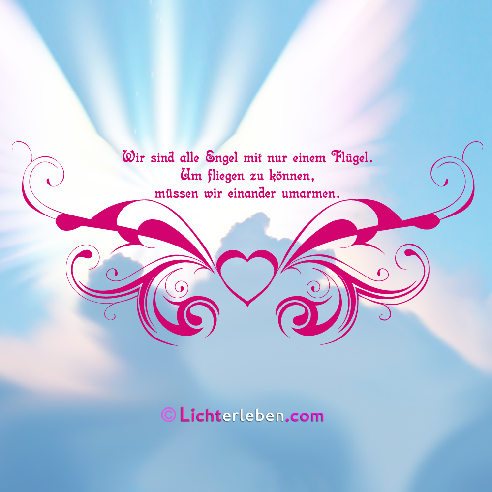 Engel fliegen mit Liebe Wandtattoo Wandtattoo Design
